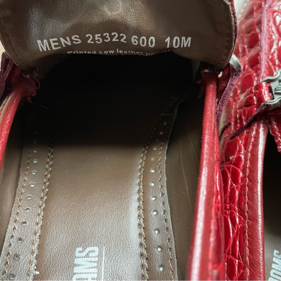 Stacy Adams Mens Red Diamonte Leather Dress Shoes 10 M - Picture 8 of 12